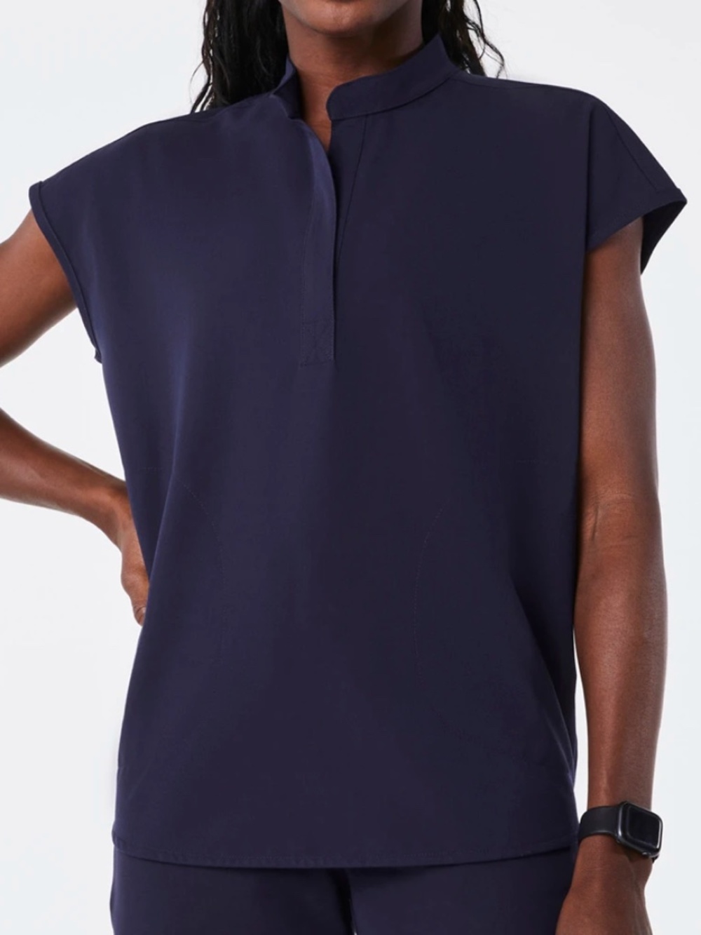 FIGS Rafaela Oversized Scrub Top Navy Size S